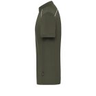 James&Nicholson galléros póló Solid 200 olíva-fehér