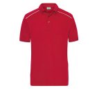 James&Nicholson galléros póló Solid 200 piros-fehér