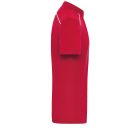 James&Nicholson galléros póló Solid 200 piros-fehér