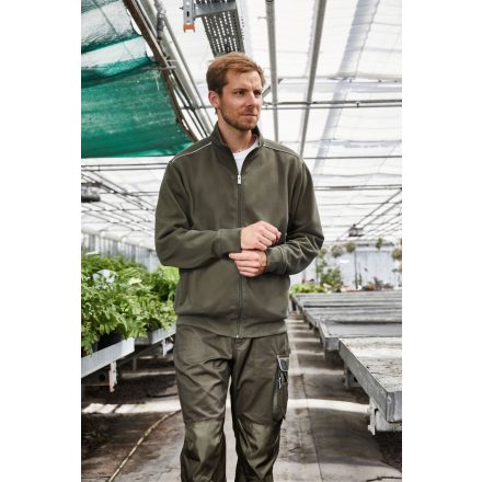 James&Nicholson pulóver Solid 290 olíva-fehér