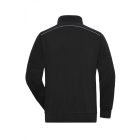 James&Nicholson pulóver Solid Half-Zip 290 fekete-fehér