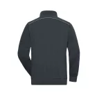 James&Nicholson pulóver Solid Half-Zip 290 carbon-fehér