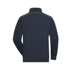 James&Nicholson pulóver Solid Half-Zip 290 tengerkék-fehér