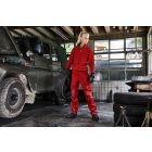 James&Nicholson pulóver Solid Half-Zip 290 piros-fehér