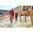 James&Nicholson női polár pulóver Solid Knitted 280 melírozott piros-fekete