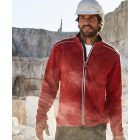 James&Nicholson polár pulóver Solid Knitted 280 melírozott piros-fekete