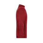 James&Nicholson polár pulóver Solid Knitted 280 melírozott piros-fekete