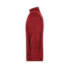 James&Nicholson polár pulóver Solid Knitted 280 melírozott piros-fekete