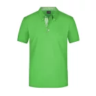 James&Nicholson galléros póló Plain Piqué 195 lime-fehér