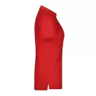 James&Nicholson női galléros póló Plain Piqué 195 piros-fehér