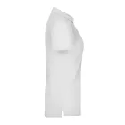 James&Nicholson női galléros póló Plain Piqué 195 fehér-tengerkék