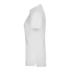 James&Nicholson női galléros póló Plain Piqué 195 fehér-tengerkék