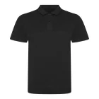 AWDis galléros póló Tri-Blend 200 melírozott fekete