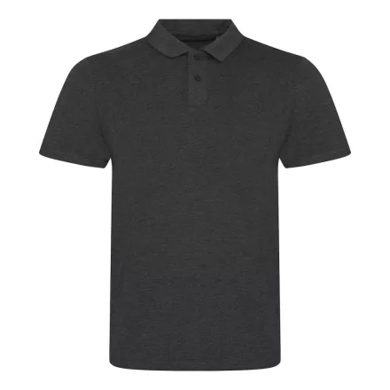 AWDis galléros póló Tri-Blend 200 melírozott sötétszürke