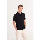 AWDis galléros póló Stretch 200 fekete