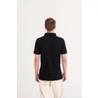 AWDis galléros póló Stretch 200 fekete