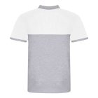 AWDis galléros póló Colour Block 180 melírozott szürke-fehér
