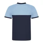 AWDis galléros póló Colour Block 180 tengerkék-égszínkék
