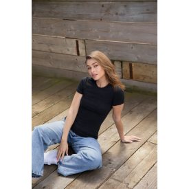 AWDis női póló Tri-Blend 160 melírozott fekete