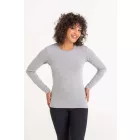 AWDis női hosszú ujjú póló Tri-Blend 160 melírozott szürke