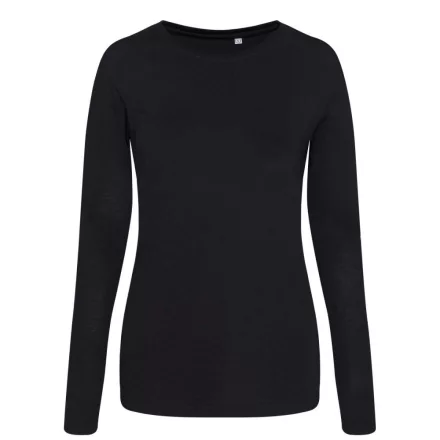 AWDis női hosszú ujjú póló Tri-Blend 160 fekete