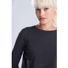 AWDis hosszú ujjú póló Crop Tri-Blend 160 melírozott fekete