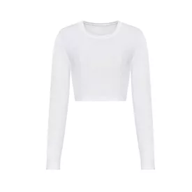 AWDis hosszú ujjú póló Crop Tri-Blend 160 solid fehér
