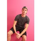 AWDis póló Washed 165 koptatott fekete