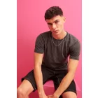 AWDis póló Washed 165 koptatott fekete