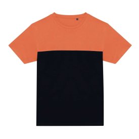 AWDis póló Color Block 140 fekete-mango