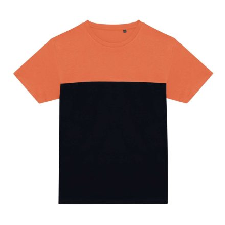 AWDis póló Color Block 140 fekete-mango