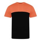 AWDis póló Color Block 140 fekete-mango