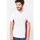 Kariban galléros póló Bicolour Flag 220 fehér-piros