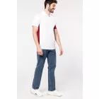 Kariban galléros póló Bicolour Flag 220 fehér-piros