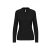 Kariban hosszú ujjú galléros női póló Piqué 220 fekete