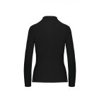 Kariban hosszú ujjú galléros női póló Piqué 220 fekete