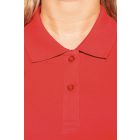 Kariban hosszú ujjú galléros női póló Piqué 220 piros