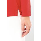 Kariban hosszú ujjú galléros női póló Piqué 220 piros