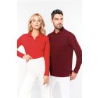 Kariban hosszú ujjú galléros női póló Piqué 220 piros