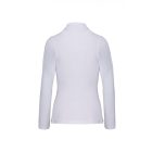 Kariban hosszú ujjú galléros női póló Piqué 220 fehér