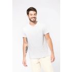 Kariban póló V-Neck T 180 melírozott hamuszürke