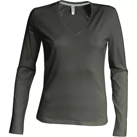 Kariban Ladies V-Neck T-Shirt longsleeve