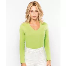 Kariban Ladies V-Neck T-Shirt longsleeve