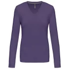 Kariban hosszú ujjú női póló V-Neck 180 lila