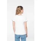 Kariban női póló Piqué V-Neck 170 fehér-tengerkék-piros