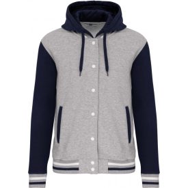   Kariban pulóver Teddy 320 melírozott szürke-tengerkék-fehér