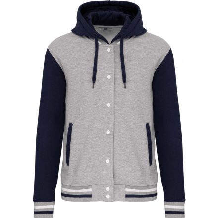 Kariban pulóver Teddy 320 melírozott szürke-tengerkék-fehér