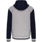 Kariban pulóver Teddy 320 melírozott szürke-tengerkék-fehér