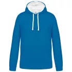Kariban pulóver Contrast Hooded Sweatshirt 280 trópusi kék-fehér