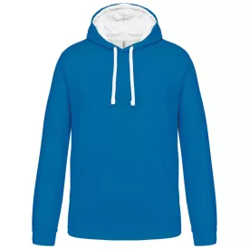   Kariban pulóver Contrast Hooded Sweatshirt 280 trópusi kék-fehér
